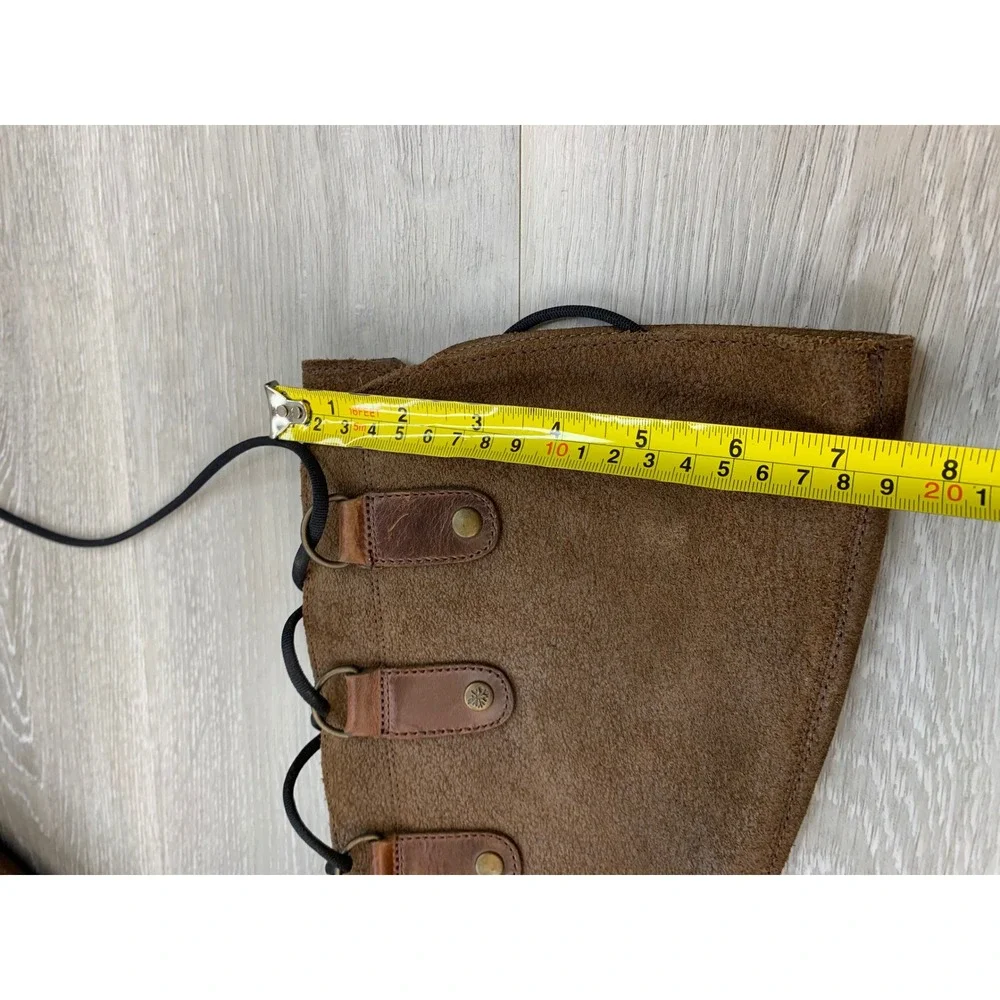 Sorel Joan of Arctic Women's Wedge Brown Suede Tall Lace Up Boots 9 Shoes